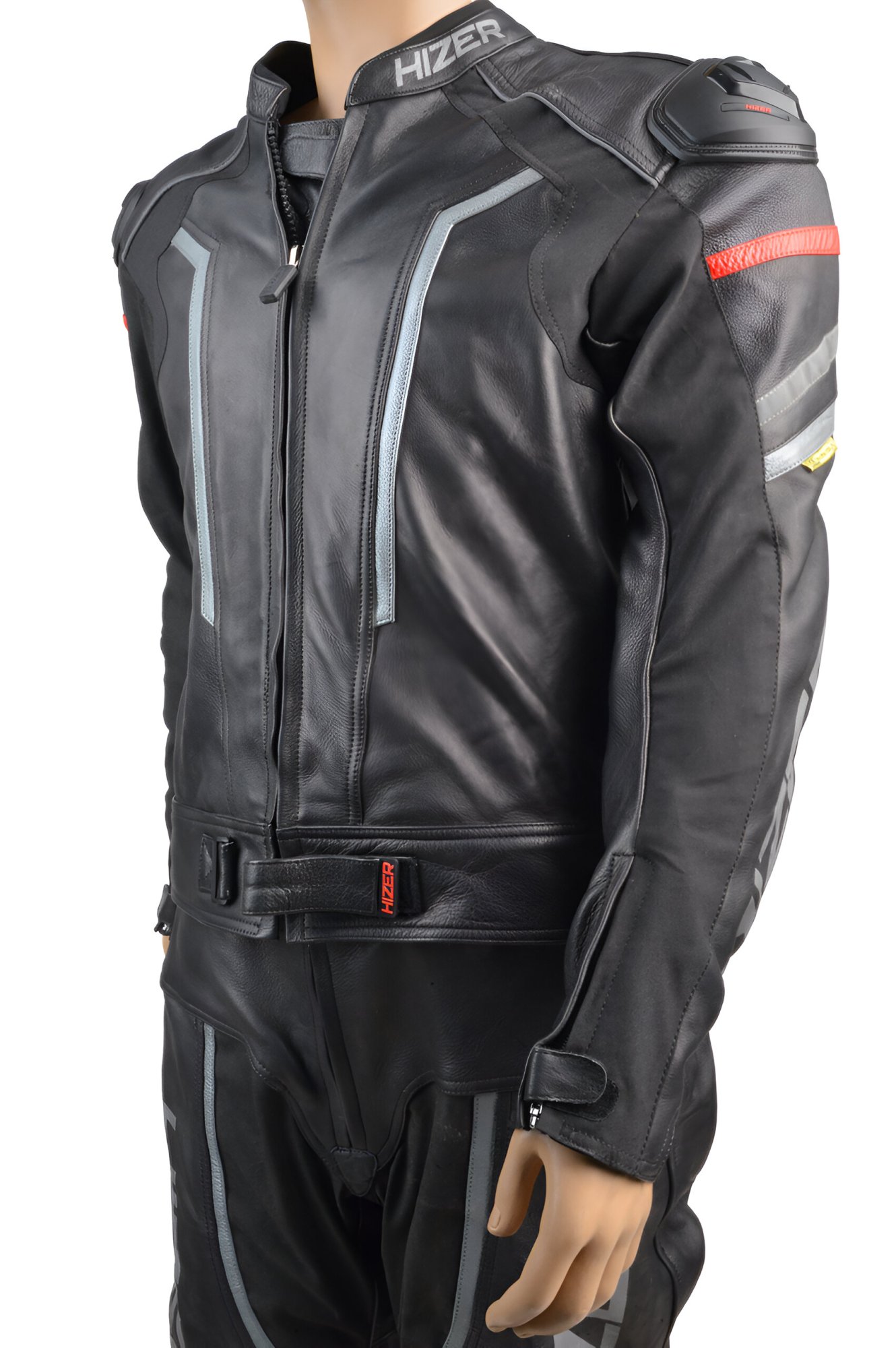 Комбинезон мотоциклетный (кожа) HIZER CE-1070 Gray (S)